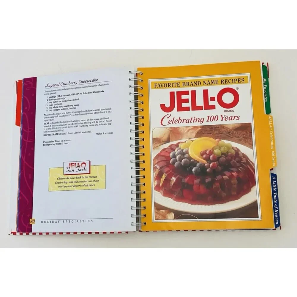 Campbells & Jell-O Collection: Lot of 2 Cookbooks-3 Cookbooks in 1- Spiral-bound